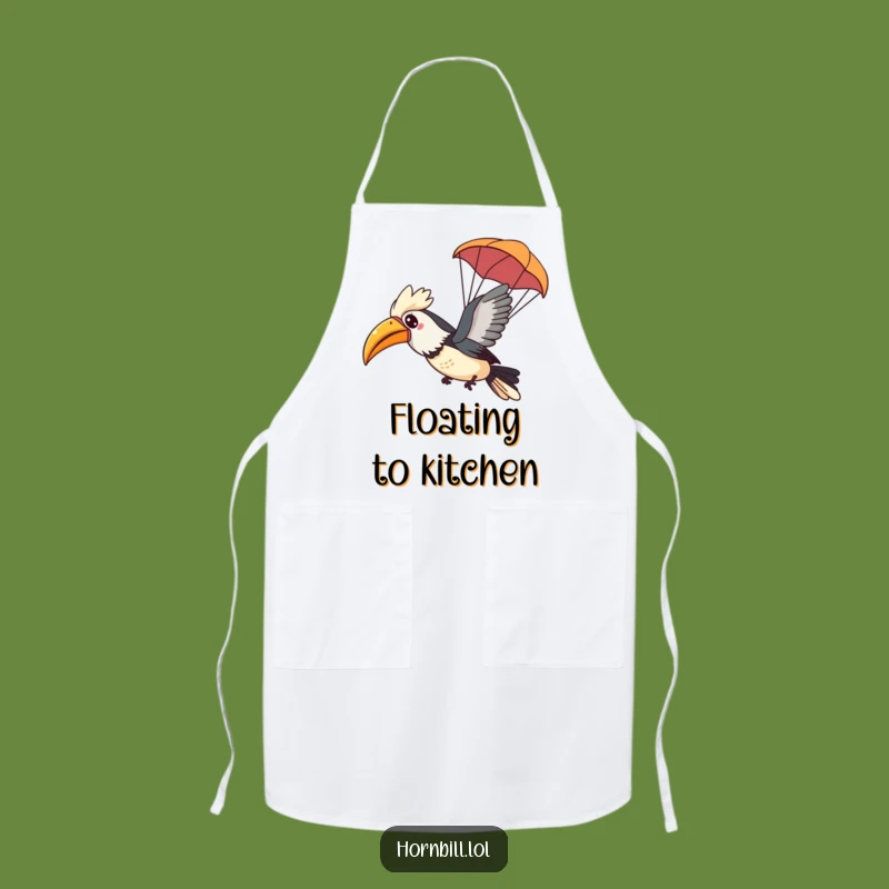Funny Kawaii Hornbill Apron: Gliding Bird Adventure Chef Wear, Great Gift