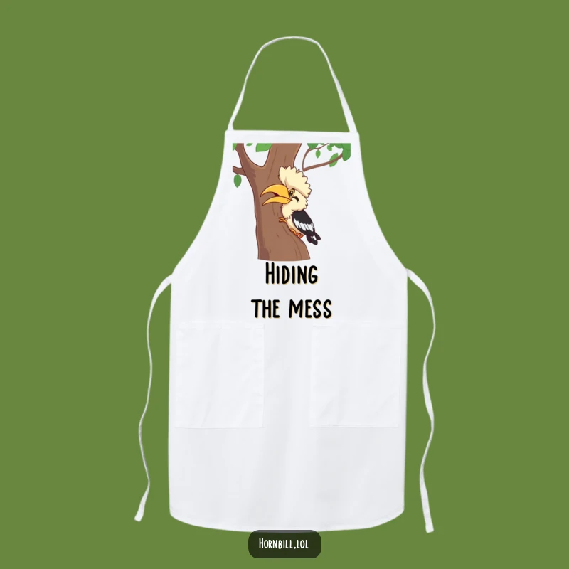 Funny Hornbill Hide-and-Seek Apron - Kitchen Giggle Bird Wear, Perfect Funny Gift