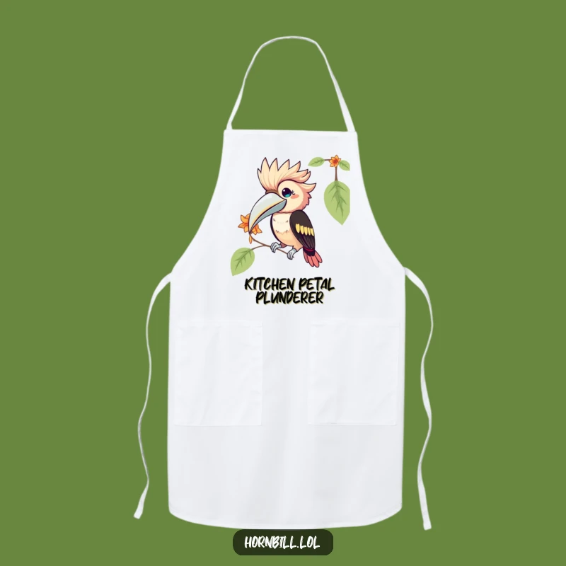 Funny Kawaii Hornbill Apron: Cook Up Fun in the Kitchen with this Humorous Bird!