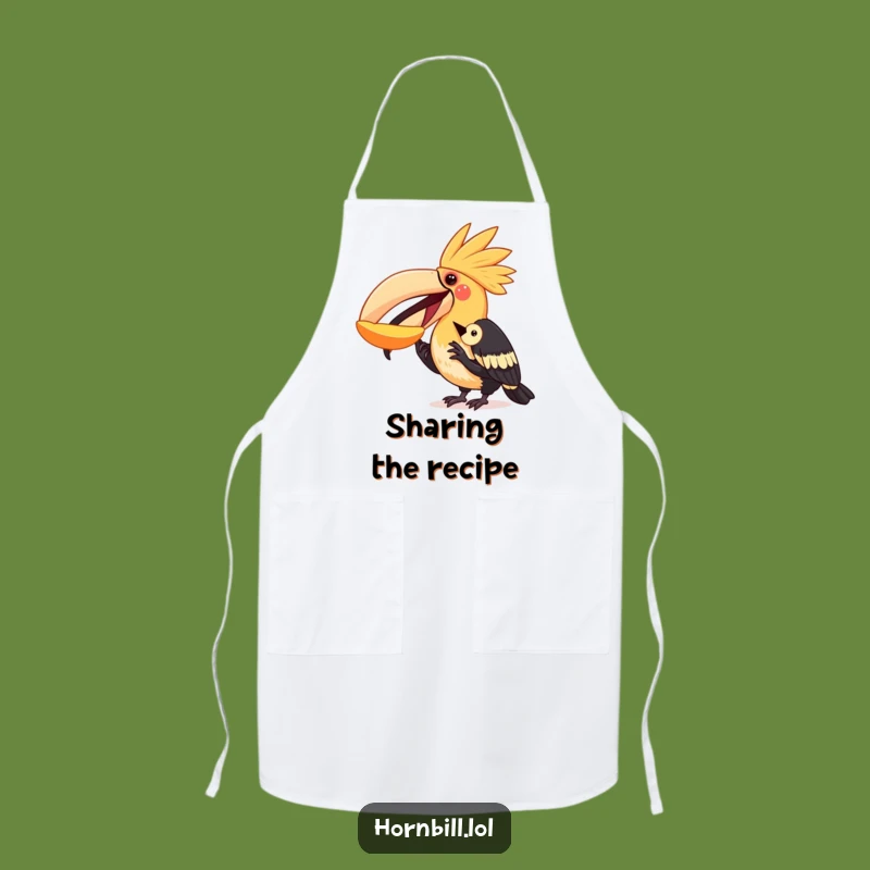 Funny Sharing Hornbill Apron: Cook with Generous Humor