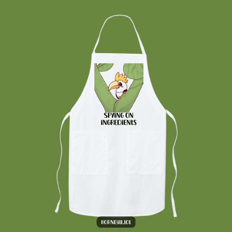 Funny Kawaii Hornbill Apron: Kitchen Curious Bird Chef Wear, Great Gift