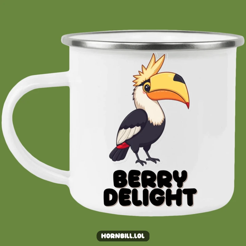 Funny Hornbill Berry Camping Mug: Celebrate Outdoors, Excellent Funny Gift!