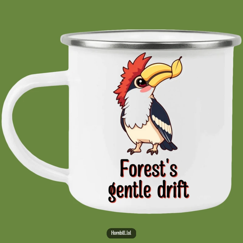 Funny Hornbill Leaf Watcher Camping Mug - Sip and Observe Nature