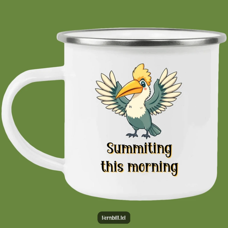 Funny Hornbill Triumph Camping Mug - Victory Wing Stretch Cup, Great Gift
