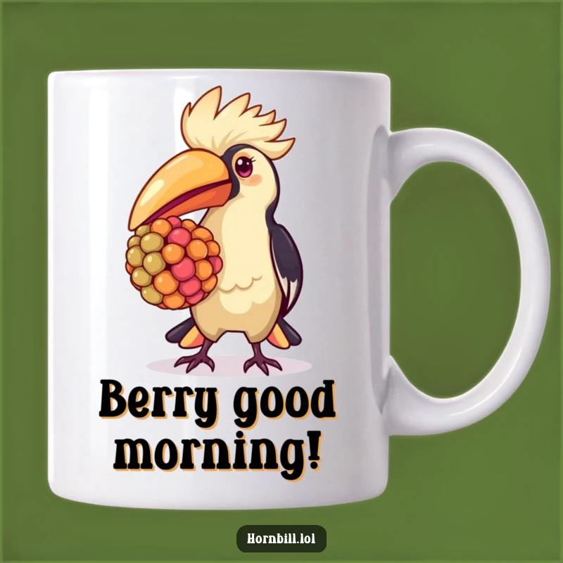 Kawaii Hornbill Mug - Proud Berry Carrier, Cute & Funny Gift