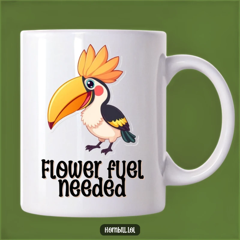 Funny Hornbill Flower Peck Mug - Excited Bird, Giant Bloom, Perfect Funny Gift