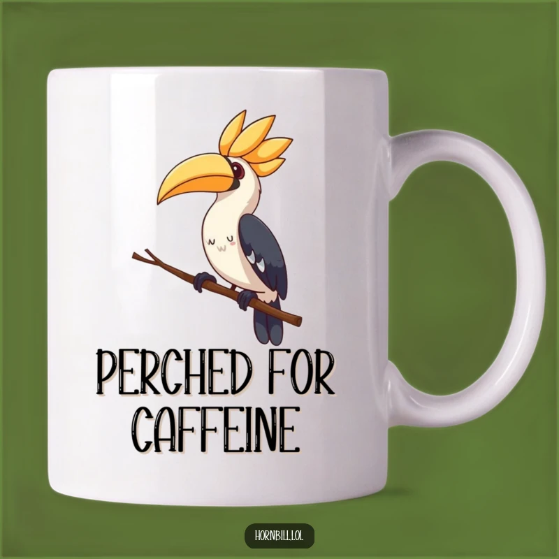 Cute Hornbill Mug - Curious Head Tilt, Funny & Adorable Gift