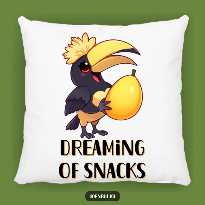 Funny Delighted Hornbill Pillow - Cozy Comfort with Humorous Bird Design