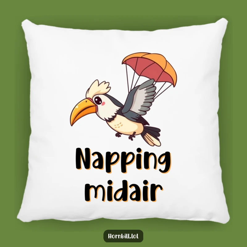 Funny Kawaii Hornbill Pillow: Cozy Gliding Bird Cushion, Adorable Gift