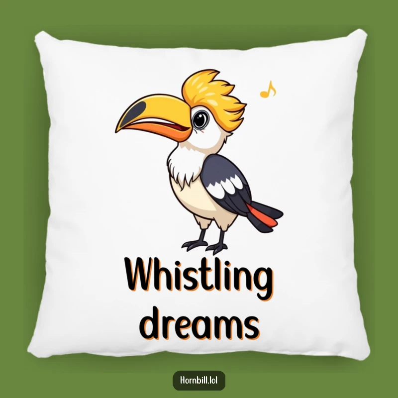 Funny Hornbill Pillow: Soft Whistling Bird Cushion, Comfy Humorous Home Accent Gift