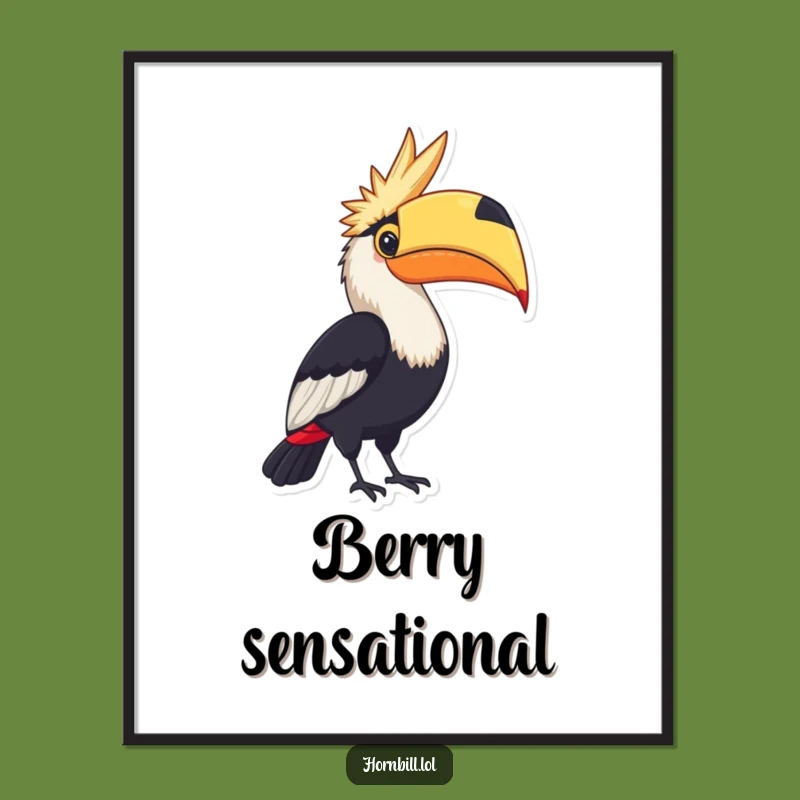 Funny Hornbill Berry Digital Art: Instant Pride for Your Walls, Amazing Funny Gift!