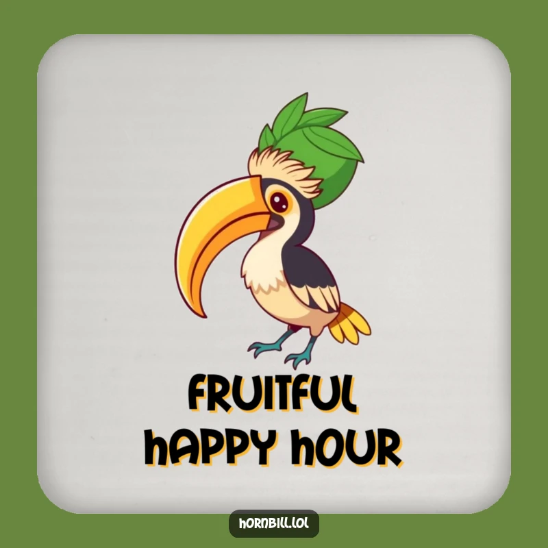 Funny Hornbill Fruit Balancer Coaster - Birdy Drink Balance, Perfect Funny Gift