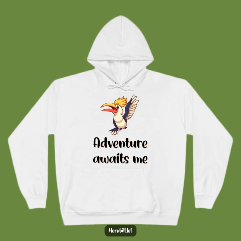 Funny Kawaii Hornbill Flight Hoodie - Cozy Adventure Ready