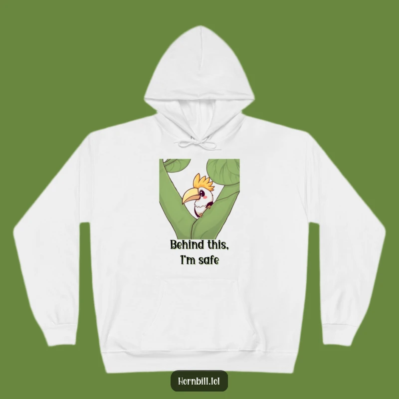 Funny Kawaii Hornbill Hoodie: Cozy Curious Bird Apparel, Great Gift