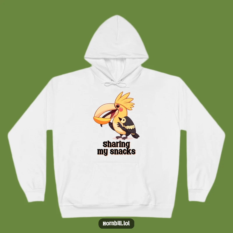 Cozy Funny Sharing Hornbill Hoodie: Warmth & Generosity
