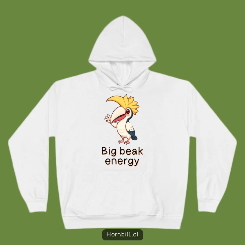 Funny Hornbill Friend Hoodie: Cozy Casque Wave, Comical Bird Wear, Ideal Gift
