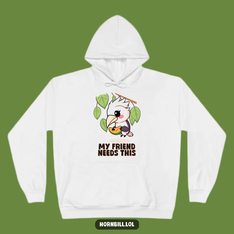 Cozy Funny Hornbill Sharing Hoodie - Kawaii Birdie Warm Gift
