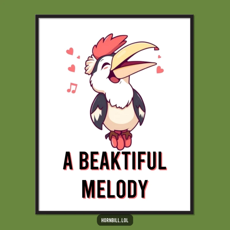 Free Printable Kawaii Hornbill Art: Cute Downloadable Decor for a Cheerful Space