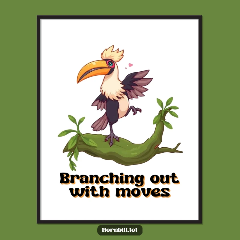 Free Printable Hornbill Wall Art: Whimsical Dance Downloadable Decor for Fun