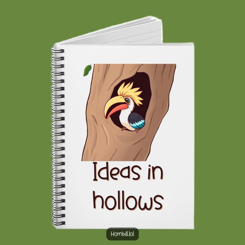Funny Curious Hornbill Notebook - Jot Down Intriguing Ideas with Humor