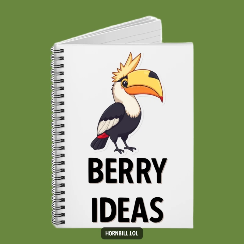 Funny Hornbill Berry Notebook: Journal Your Triumphs with Style, Perfect Funny Gift!