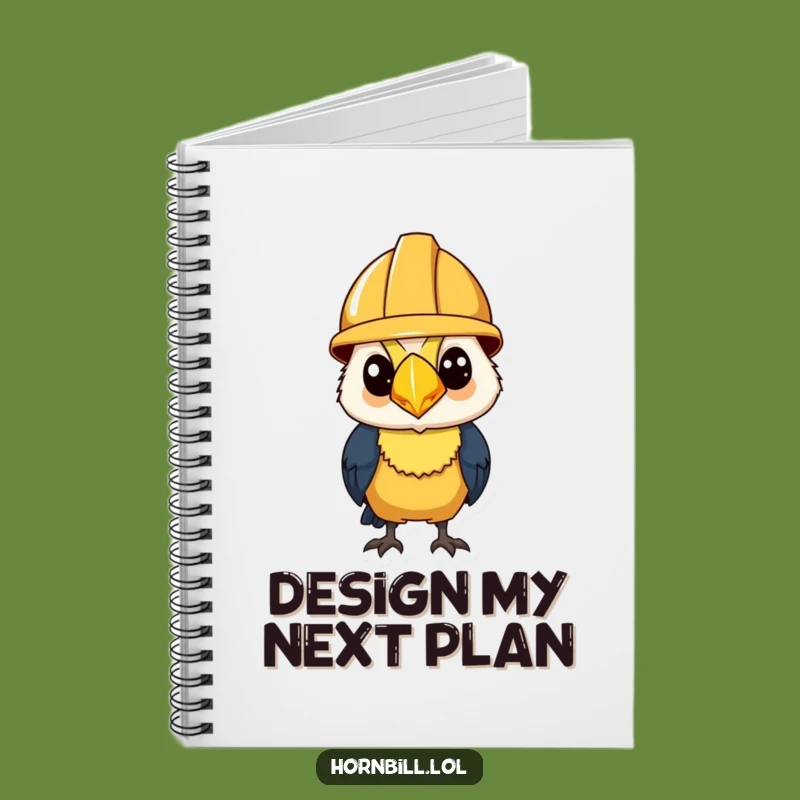 Funny Hornbill Construction Notebook: Plan Your Projects, Great Funny Gift!