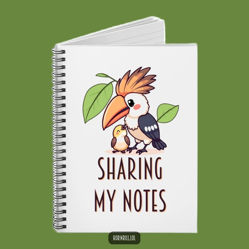 Funny Kawaii Hornbill Notebook for Kind Thoughts and Notes