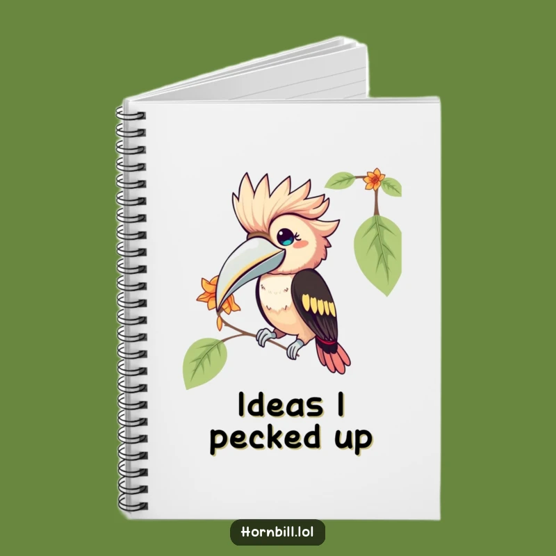 Funny Kawaii Hornbill Notebook: Jot Down Ideas with this Humorous Bird, Great Gift!