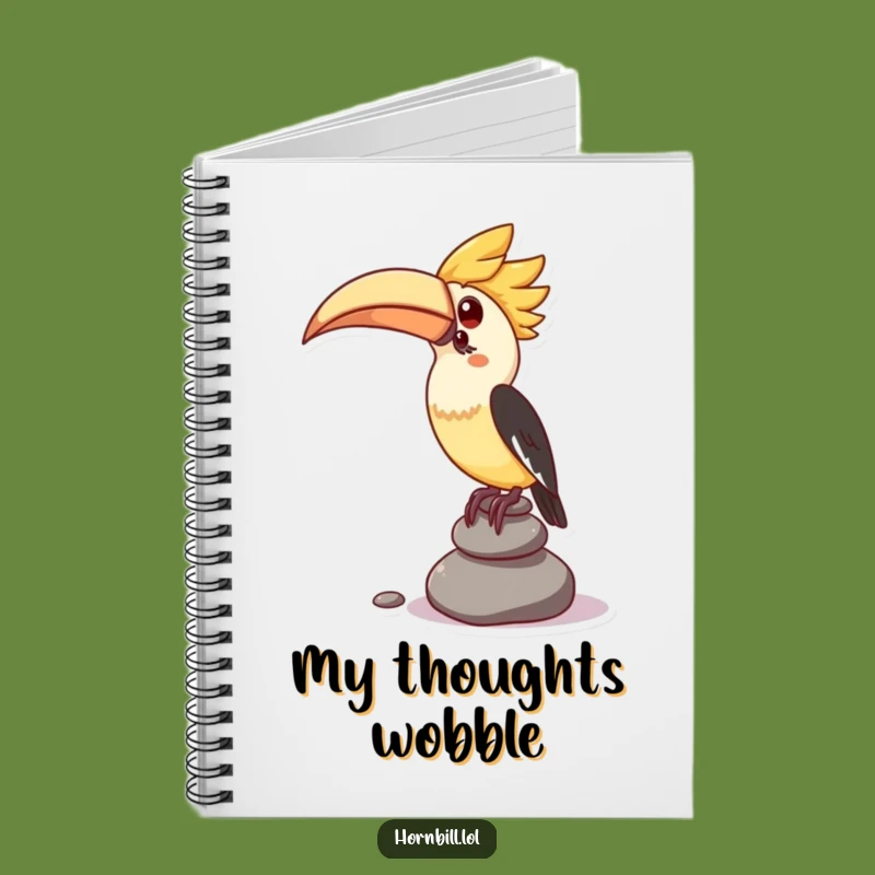 Funny Notebook: Hornbill's Pebble Balance for Jotting Down Thoughtful Ideas