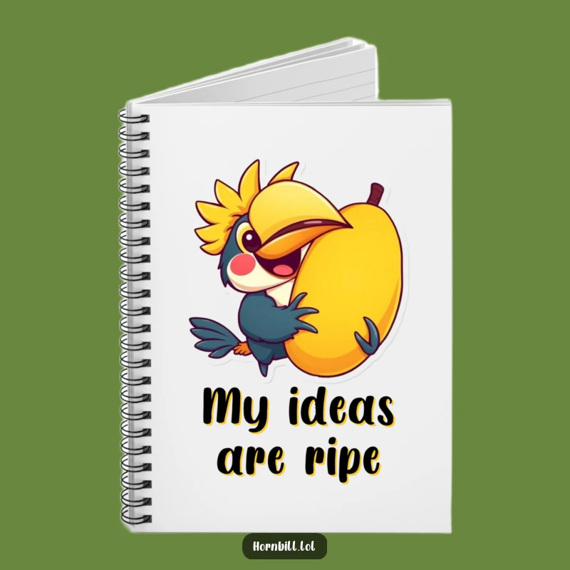 Funny Notebook: Kawaii Hornbill's Fruit for Jotting Down Joyful Ideas