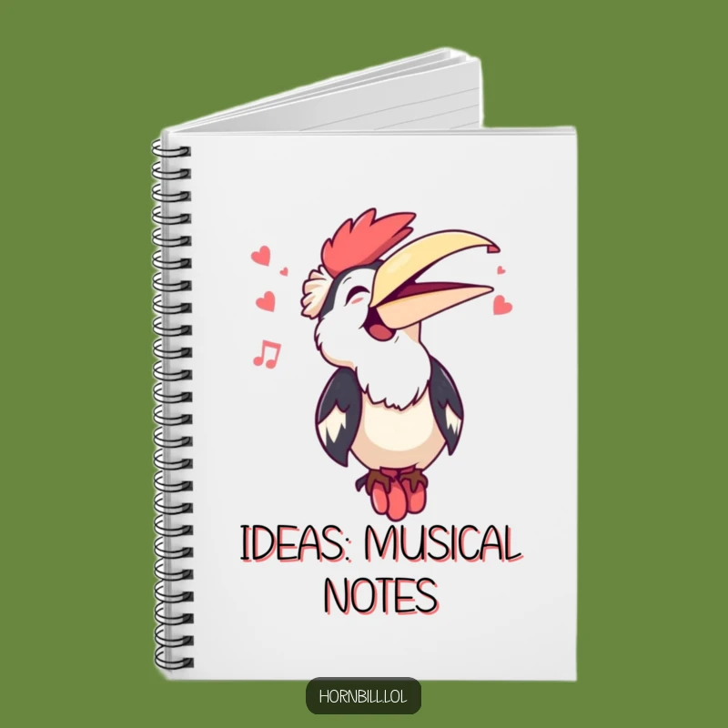 Funny Kawaii Hornbill Singing Notebook - Write Your Own Song