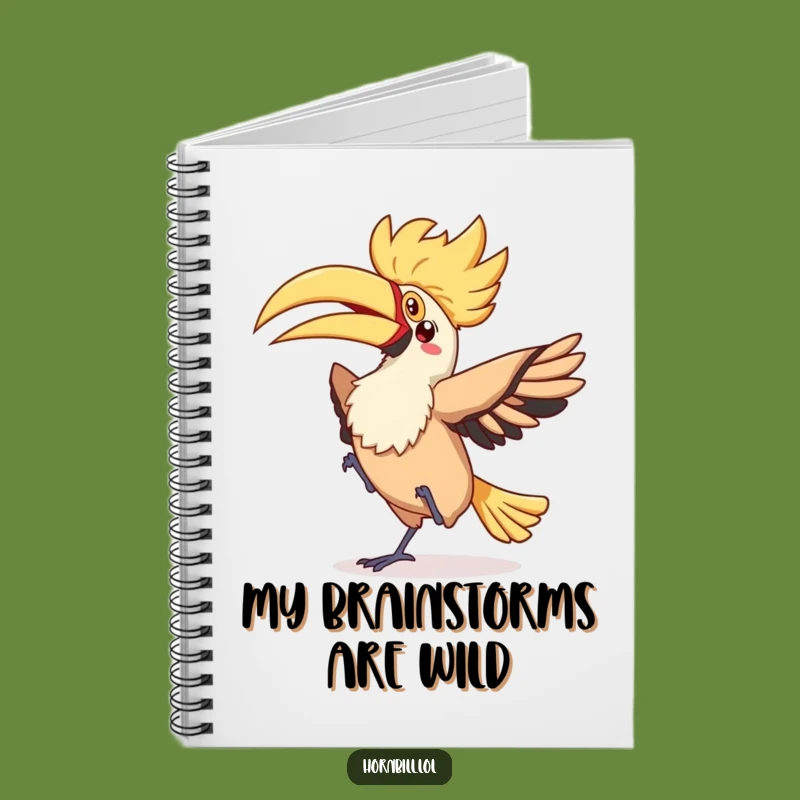 Funny Kawaii Hornbill Dance Notebook - Journal of Joyful Moves