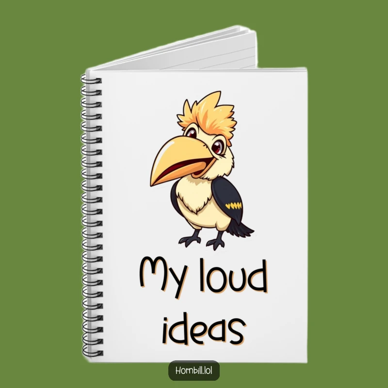 Smiling Hornbill Notebook - Ready to Chirp, Funny & Cheerful Journal