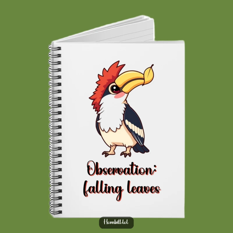 Funny Hornbill Leaf Watcher Notebook - Capture Your Thoughts and Wonders