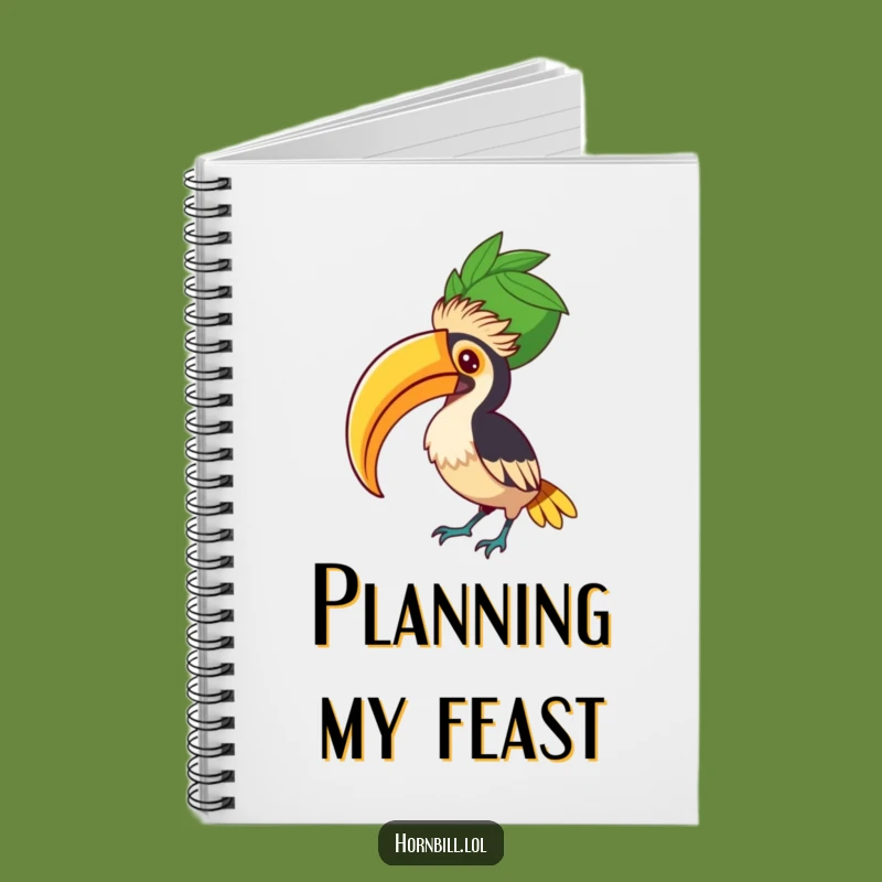 Funny Hornbill Fruit Balancer Notebook - Focused Journal, Giant Fruit, Perfect Funny Gift