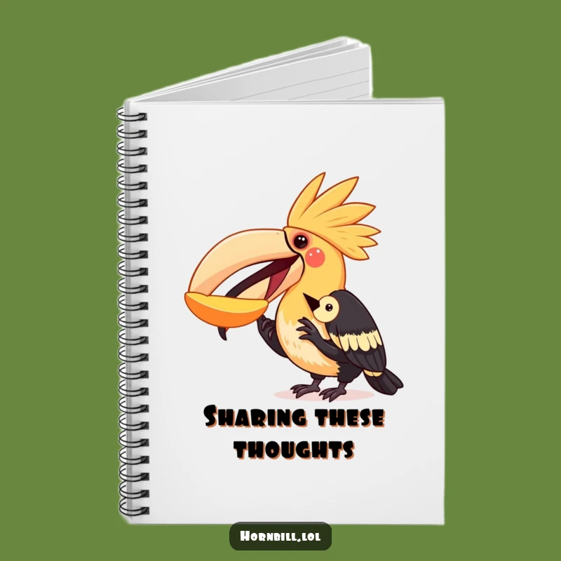 Funny Sharing Hornbill Notebook: Journal Your Kind Thoughts