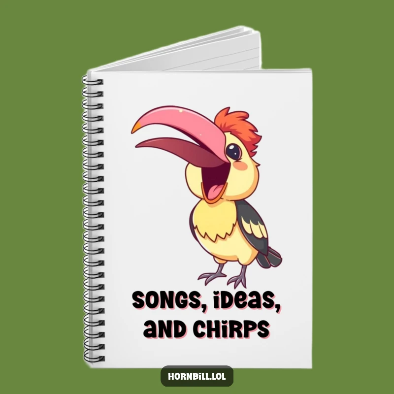 Funny Hornbill Notebook: Capture Your Thoughts with a Singing Bird's Cheerful Notes Gift!