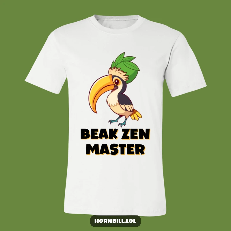 Funny Hornbill Fruit Balancer T-Shirt - Determined Bird, Giant Fruit, Perfect Funny Gift
