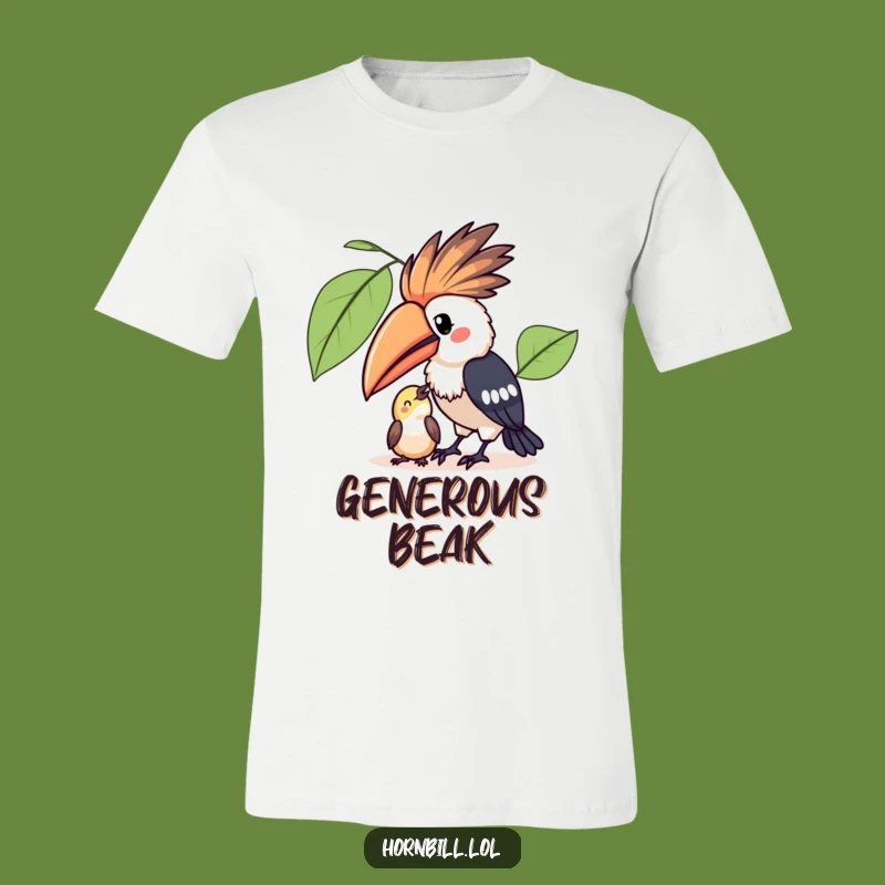 Funny Kawaii Hornbill Sharing T-Shirt a Sweet Statement Piece