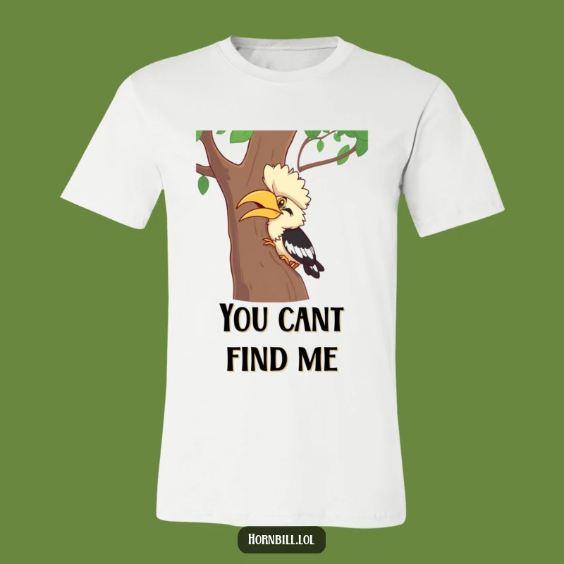 Funny Hornbill Hide-and-Seek T-Shirt - Hilarious Giggle Bird Tee for Laugh Lovers