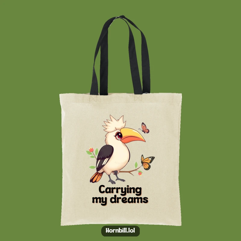 Funny Hornbill Butterfly Tote Bag: Nature Watching Accessory, Practical & Charming Funny Gift