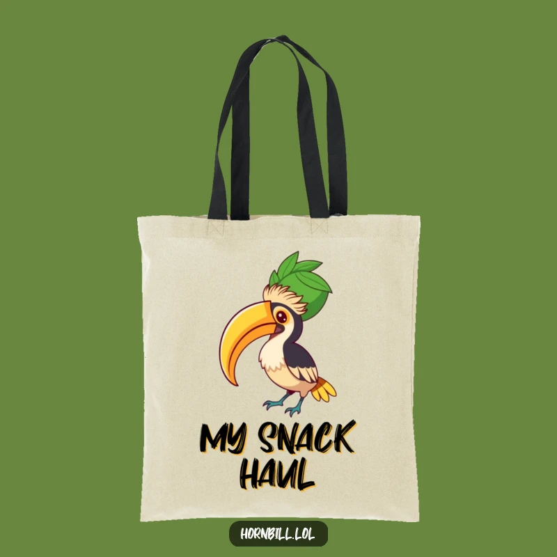 Funny Hornbill Fruit Balancer Tote Bag - Birdy Essentials Carrier, Perfect Funny Gift