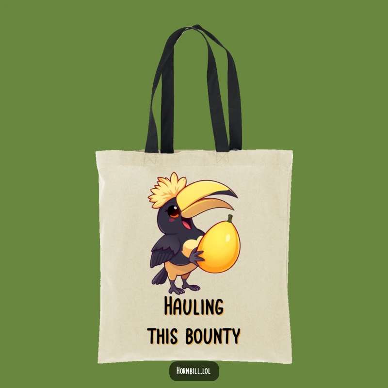 Funny Delighted Hornbill Tote Bag - Carry Your Treats with Humorous Style